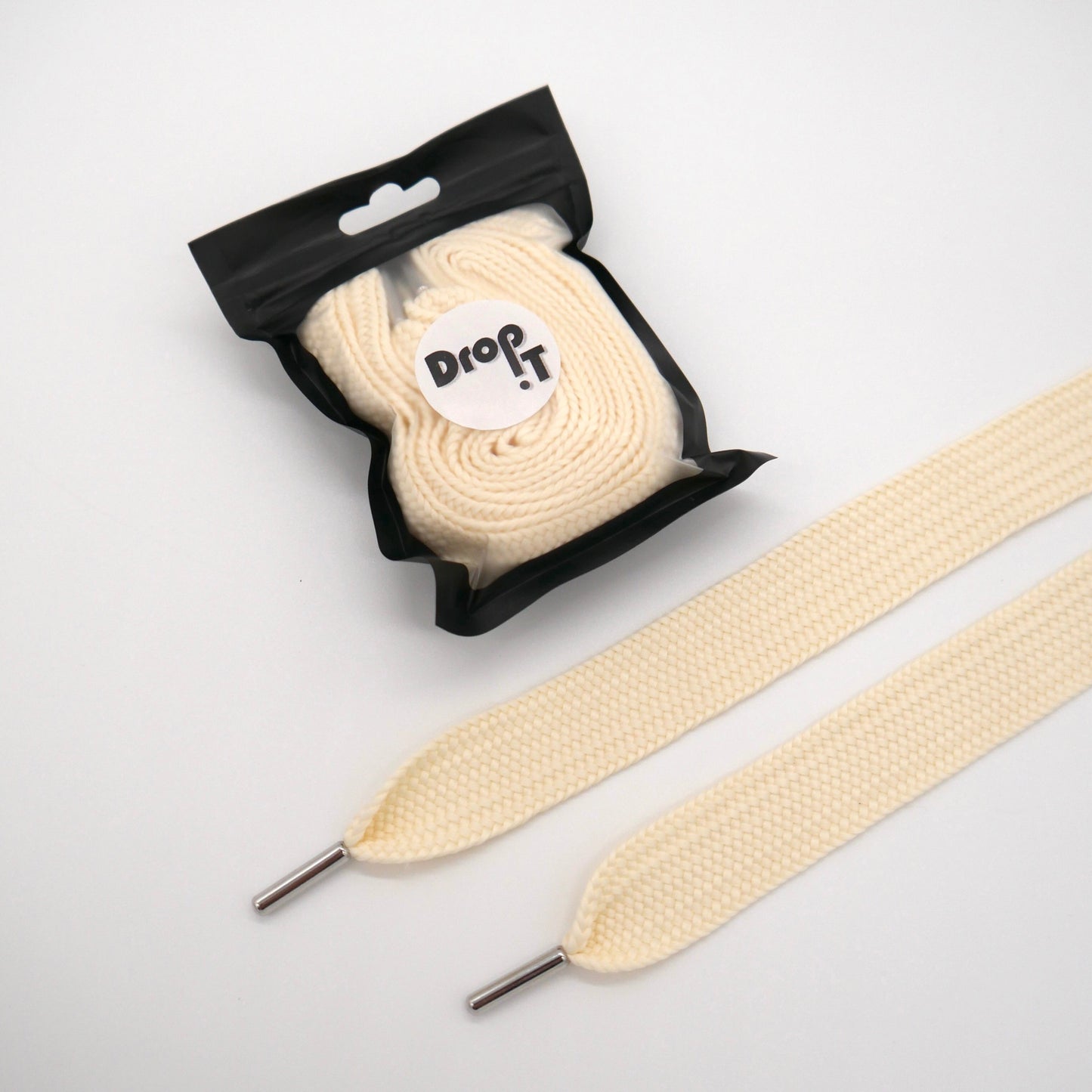 Breite Schnuersenkel Beige 03 | Dropit